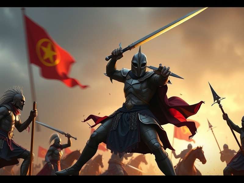 Victorious Mace Conqueror Battle Scene